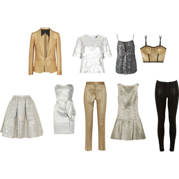 metallic party wear